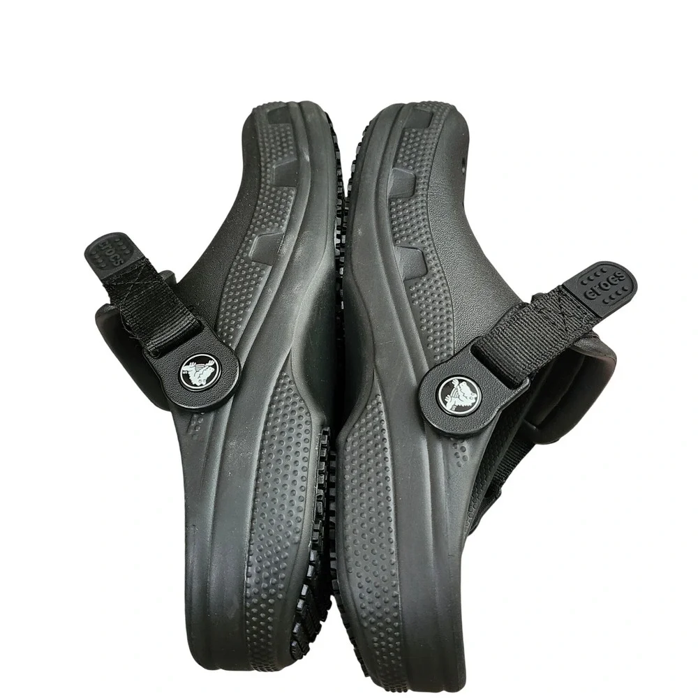 Crocs Classic All-Terrain Clog Black Adjustable Strap M 5 W 7‎ Slip On Rugged